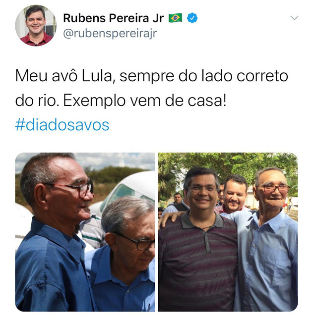 Lado certo: Rubens, seu avô Lula, Dino e Jackson