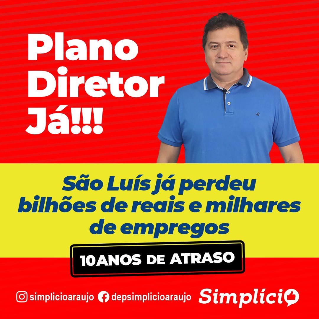 Mesmo sem ter ZEE(zoneamento econômico e ecológico) no Maranhão, Simplício Aráujo cobra empenho de Braide na aprovação do novo Plano Diretor de São Luís…