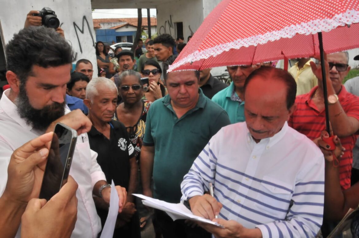 Prefeitura de São José de Ribamar assina ordem de serviço para a construção de uma praça na ‘Vila Dr.Julinho’…