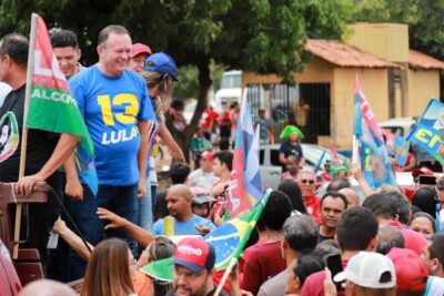 “Mostramos a força do Maranhão”, comemora Brandão durante ato pró-Lula em Açailândia…