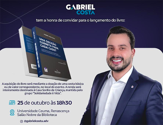 Advogado Gabriel Costa lança novo livro na próxima semana…