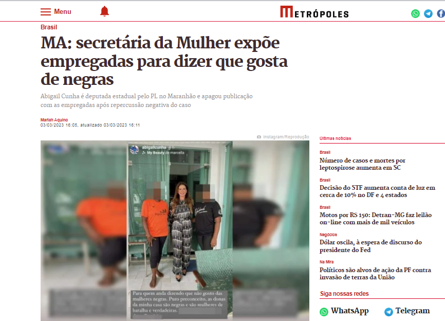 Mídia Nacional – Secretária da Mulher sob forte pressão para deixar a pasta na ‘Semana da Mulher’…