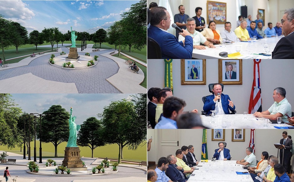 Depois ‘Ilha de Manhattan’,  Governador Carlos Brandão anuncia construção da ‘Estátua da Liberdade’ em Nova Iorque…