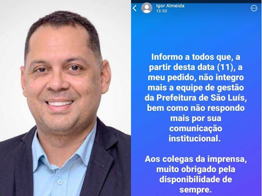 Confirmado – Ex-Seconzinha de Braide – Igor Almeida, será o novo Diretor  de Comunicação da Câmara de São Luís…