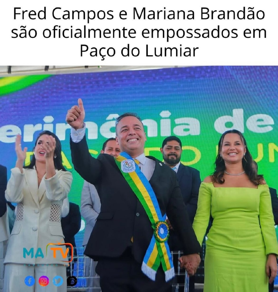 Paço do Lumiar – Fred e Mariana Brandão tomam posse na prefeitura…