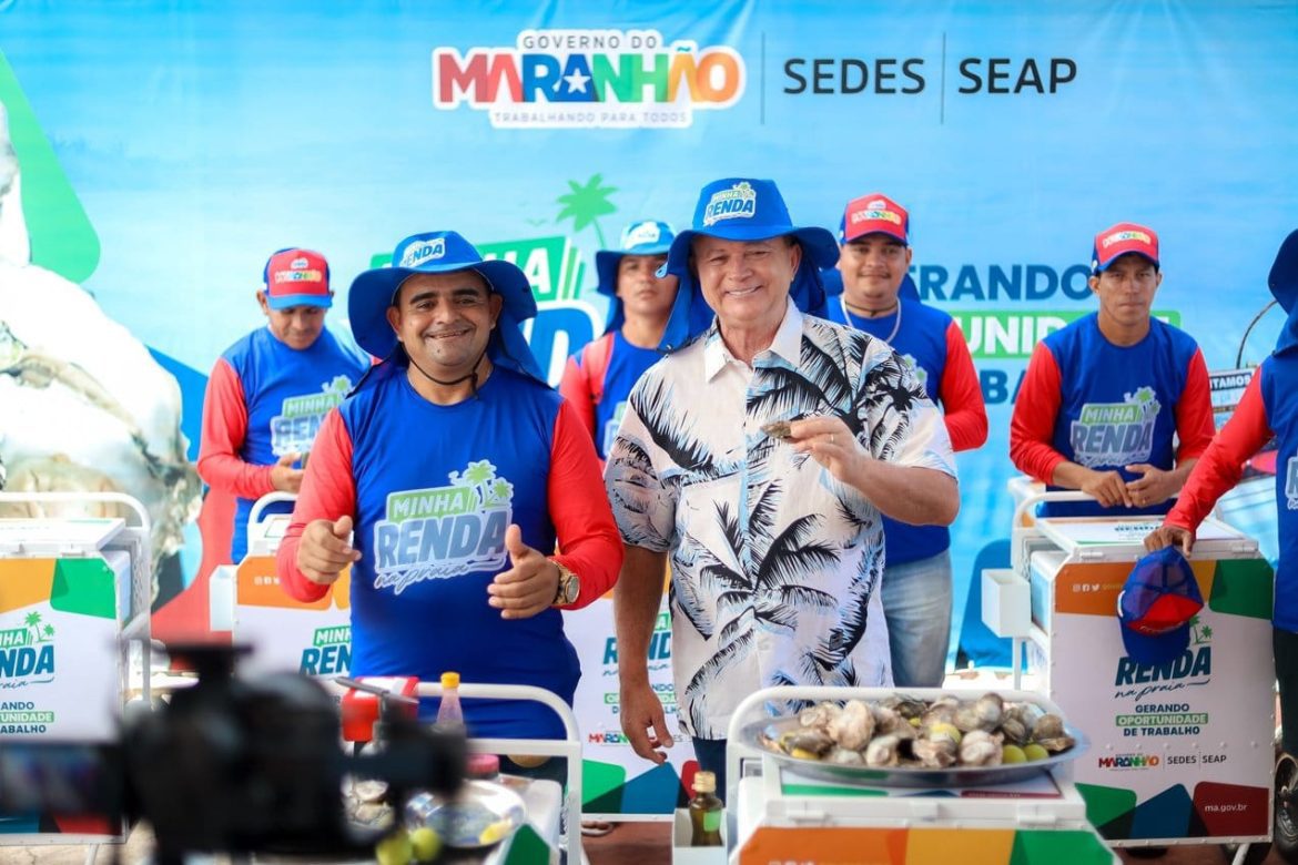 Brandão entrega primeiros carrinhos do Minha Renda Praia a vendedores de ostras que atuam na orla da Grande São Luís…