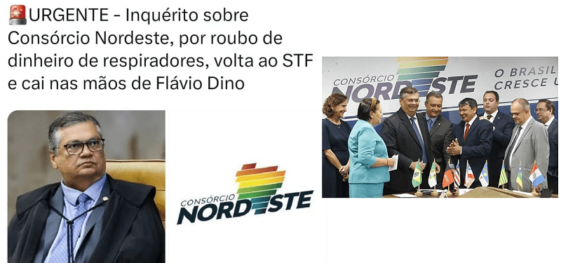 ‘Fim do Ordenamento Jurídico no Brasil’ – Dino relatará no STF ação sobre compra de respiradores da qual ele participou como membro do Consórcio NE…