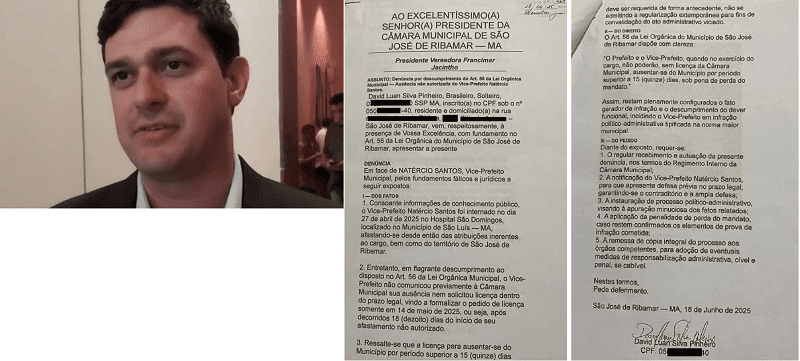 São José de Ribamar – Câmara de Vereadores recebe pedido de cassação do vice-prefeito Natércio Santos…