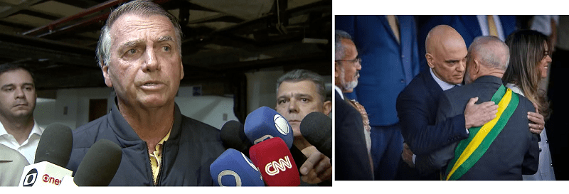 ‘Recuo’ – Moraes desiste de prender Bolsonaro e diz que ele não está proibido de conceder entrevistas…