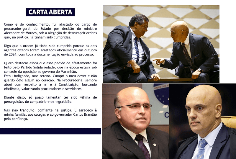 Em carta aberta, Valdênio Caminha critica decisão de Moraes e cita perseguição…