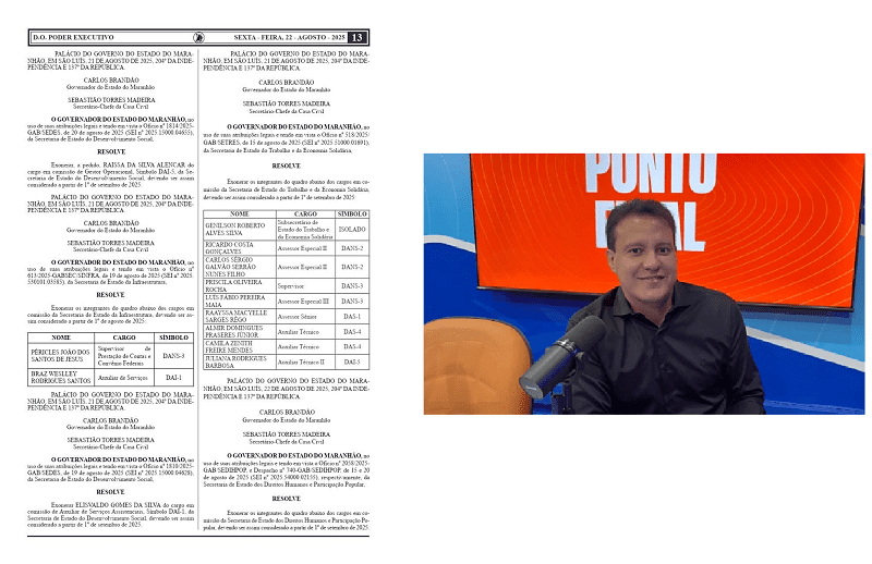 Diário Oficial – A pedido do partido, petistas ligados a Camarão vão pra ‘frigideira’…