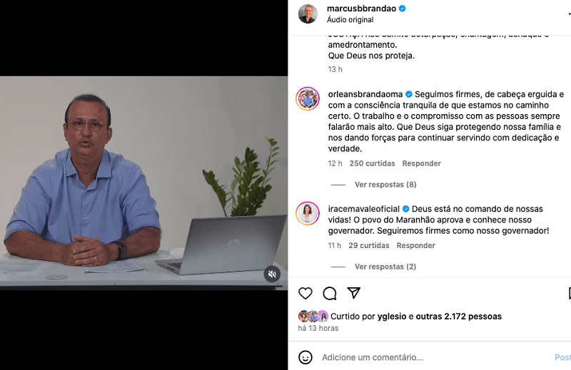 Marcus Brandão recebe apoio após vídeo sobre rompimento com dinistas: ‘Cabeça erguida’…