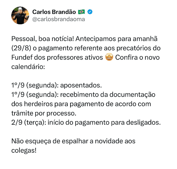 Nova parcela dos ‘Precatórios do Fundef’ será paga hoje no Maranhão…