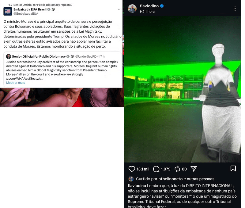 Dino manda recado à Embaixada dos EUA…