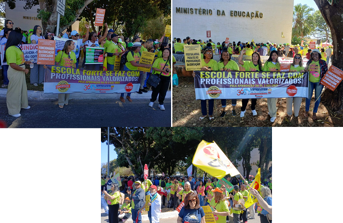 Brasília – Sinproesemma participa de mobilização nacional  por valorização dos profissionais da educação…