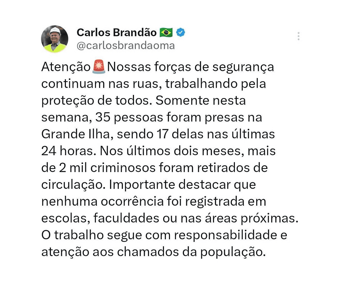Brandão anuncia reforço das operações de segurança; SSP amplia número de prisões…