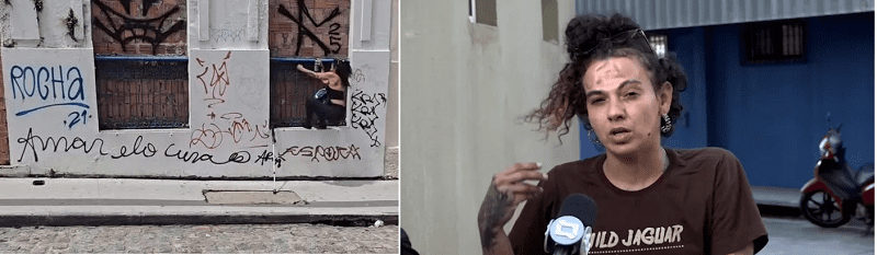 ‘Salvo Conduto’ – Mulher faz rabisco de socialismo nos azulejos do Centro Histórico e a pichação pode virar ‘arte’: “Não cometi crime, vou continuar”…