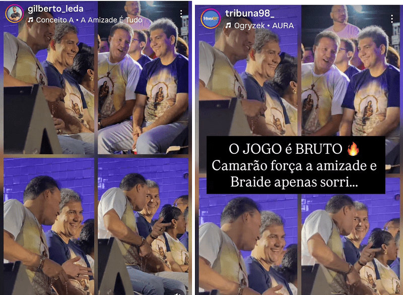 ‘Postura’ – Camarão se comporta como ‘tiete de Braide’ em evento religioso…