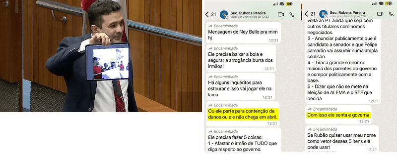 ‘Golpe do Judiciário’  – Yglésio apresenta áudios de ‘dinocomunistas’  pressionando Brandão por acordo eleitorais…