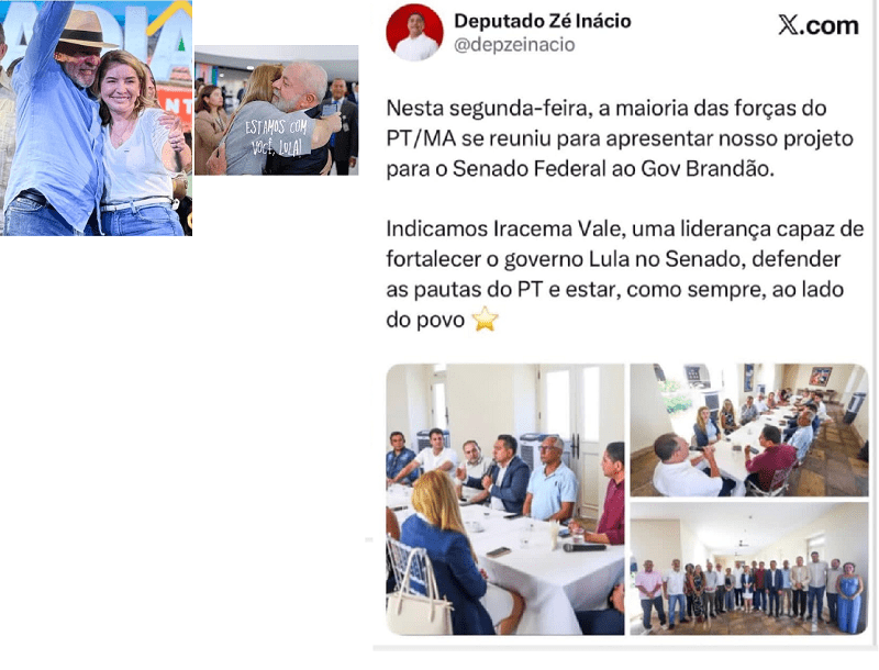 Zé Inácio confirma que PT indicou Iracema Vale candidata ao Senado a Brandão…