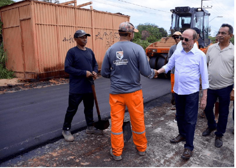 São José de Ribamar -Avanço histórico: Dr. Julinho confere última etapa da pavimentação da Nossa Senhora da Vitória…
