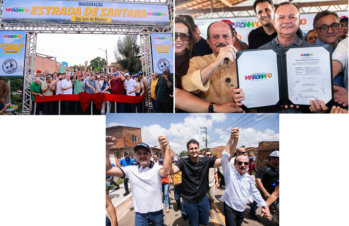 São José de Ribamar – Dr. Julinho e Brandão inauguram ‘Estrada de Santana’ e anunciam mais de 100 km de asfalto…