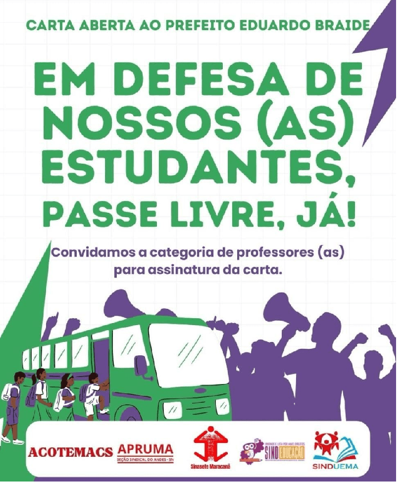 Professores ampliam pressão contra Braide por ameaça de veto ao ‘Passe Livre Estudantil’…